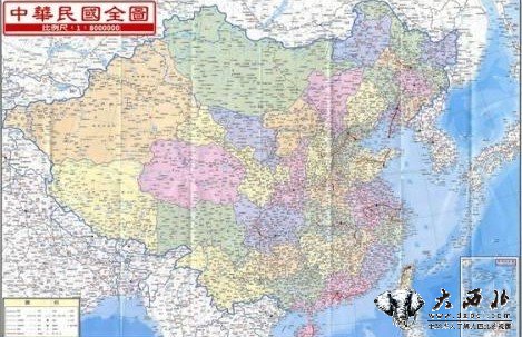 台湾版中国地图