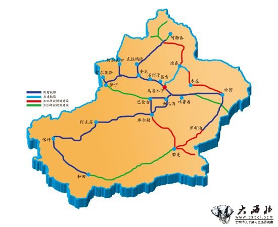 “十三五”新疆构建以乌鲁木齐为中心的城际铁路网