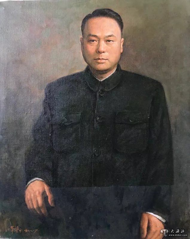 胥肇平油画《王鉴之肖像》王鉴之,中国著名石油地质科学家,1968